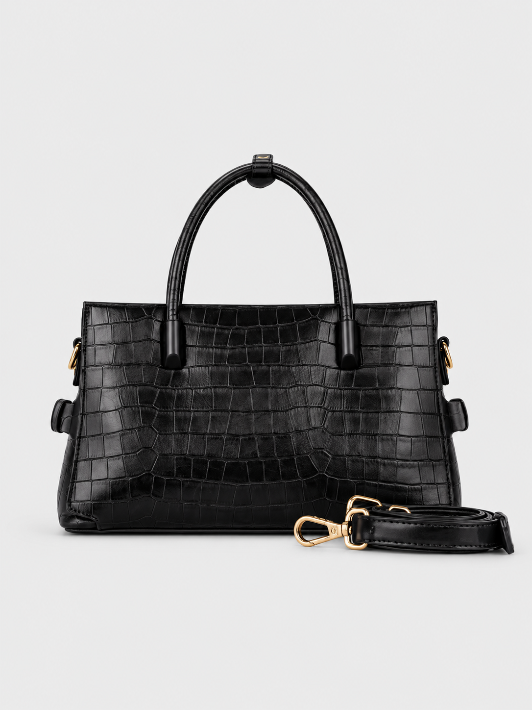 BAGCO Croc-Embossed Structured Handbag