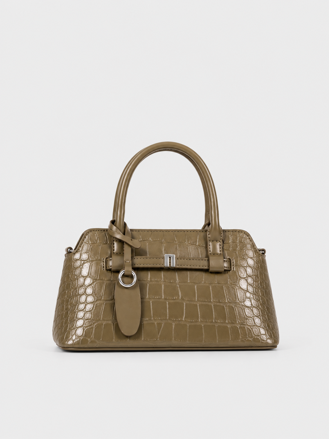 BAGCO Croc-Embossed Top-Handle Bag