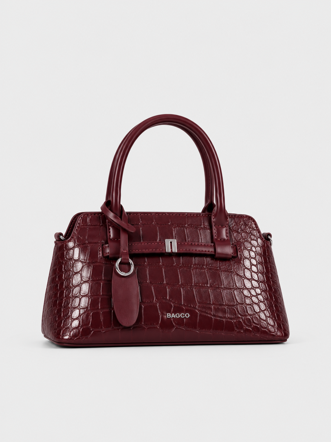 BAGCO Croc-Embossed Top-Handle Bag