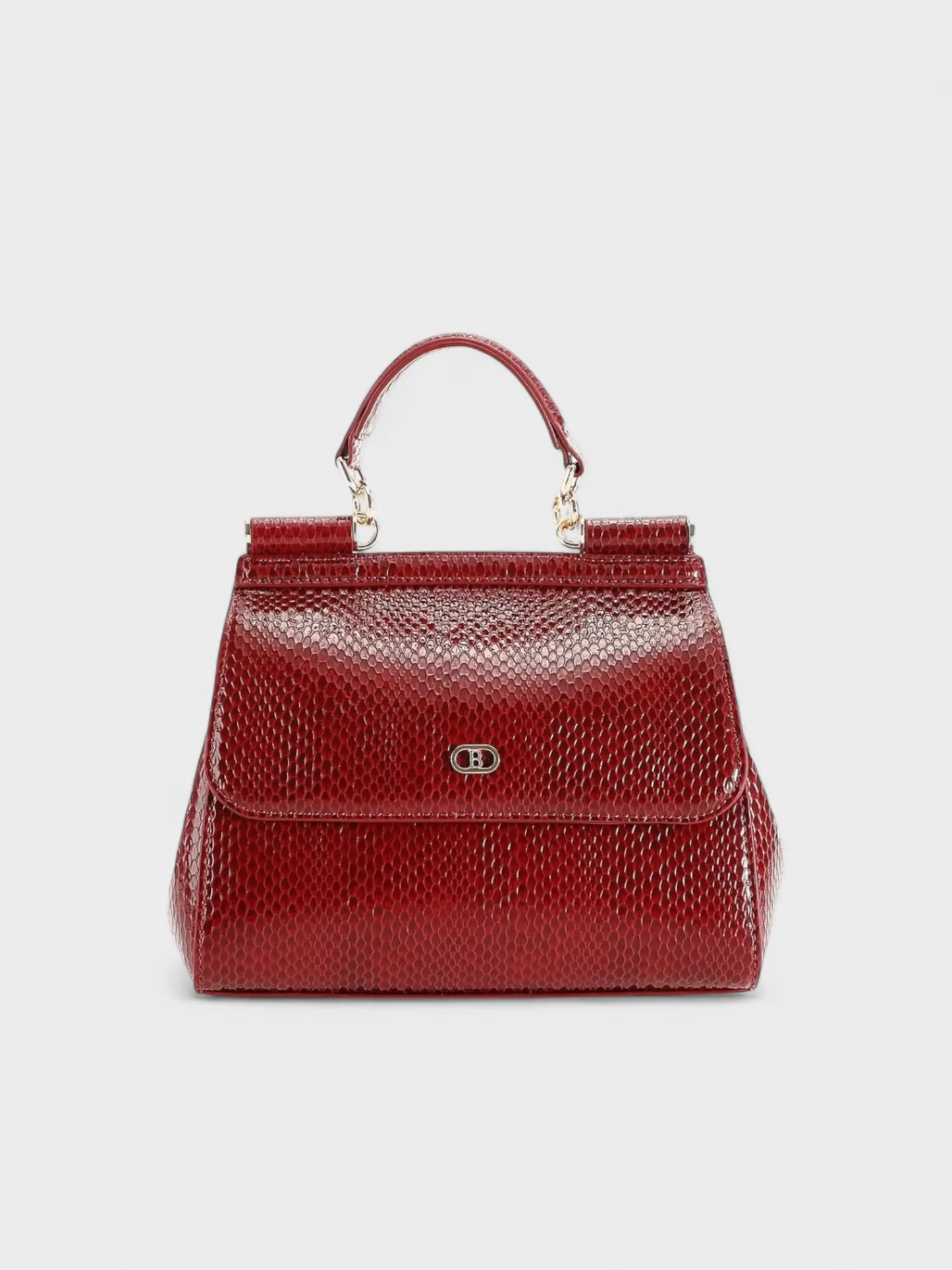 Shiny Snake Print Handbag