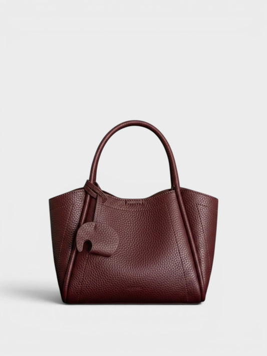 Noir Pebbled Mini Tote Bag.