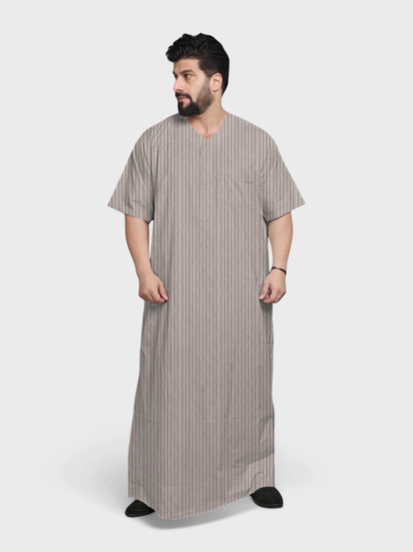 Relaxed Fit V-Neck Half Sleeves