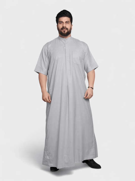 Summer Relaxed Fit Full Collar - Light Grey