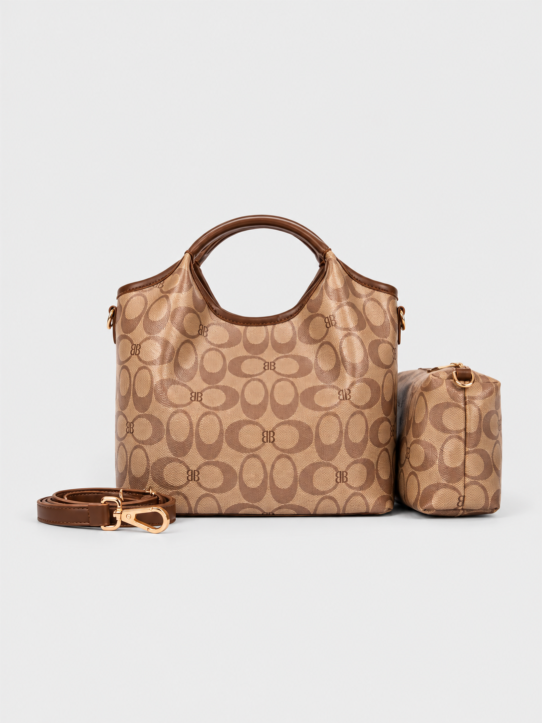 BAGCO Monogram-Print Tote Set