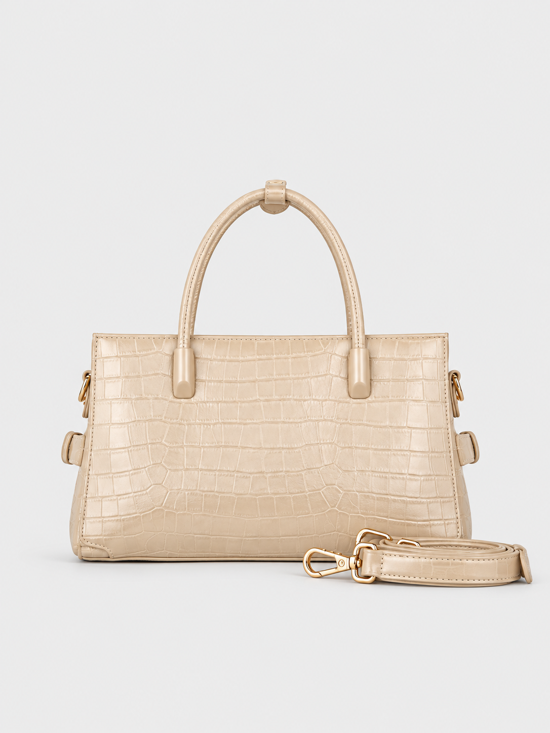 BAGCO Croc-Embossed Structured Handbag