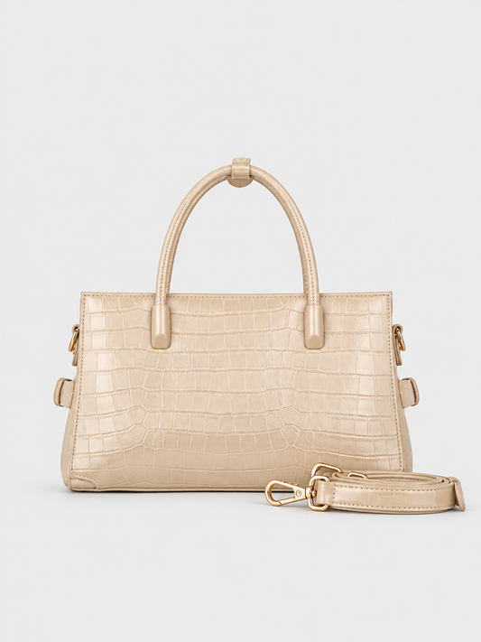 BAGCO Croc-Embossed Structured Handbag