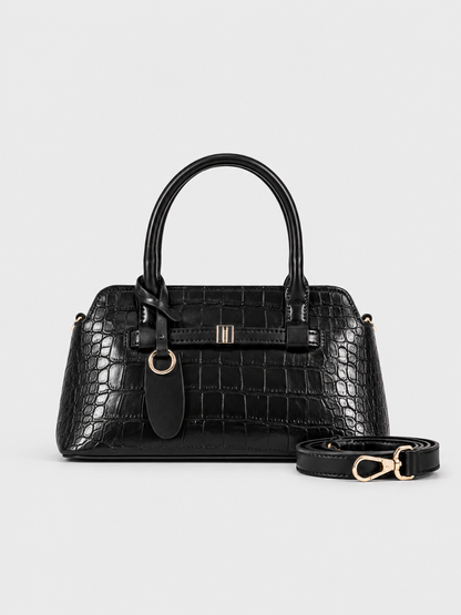 BAGCO Croc-Detail Top-Handle Bag