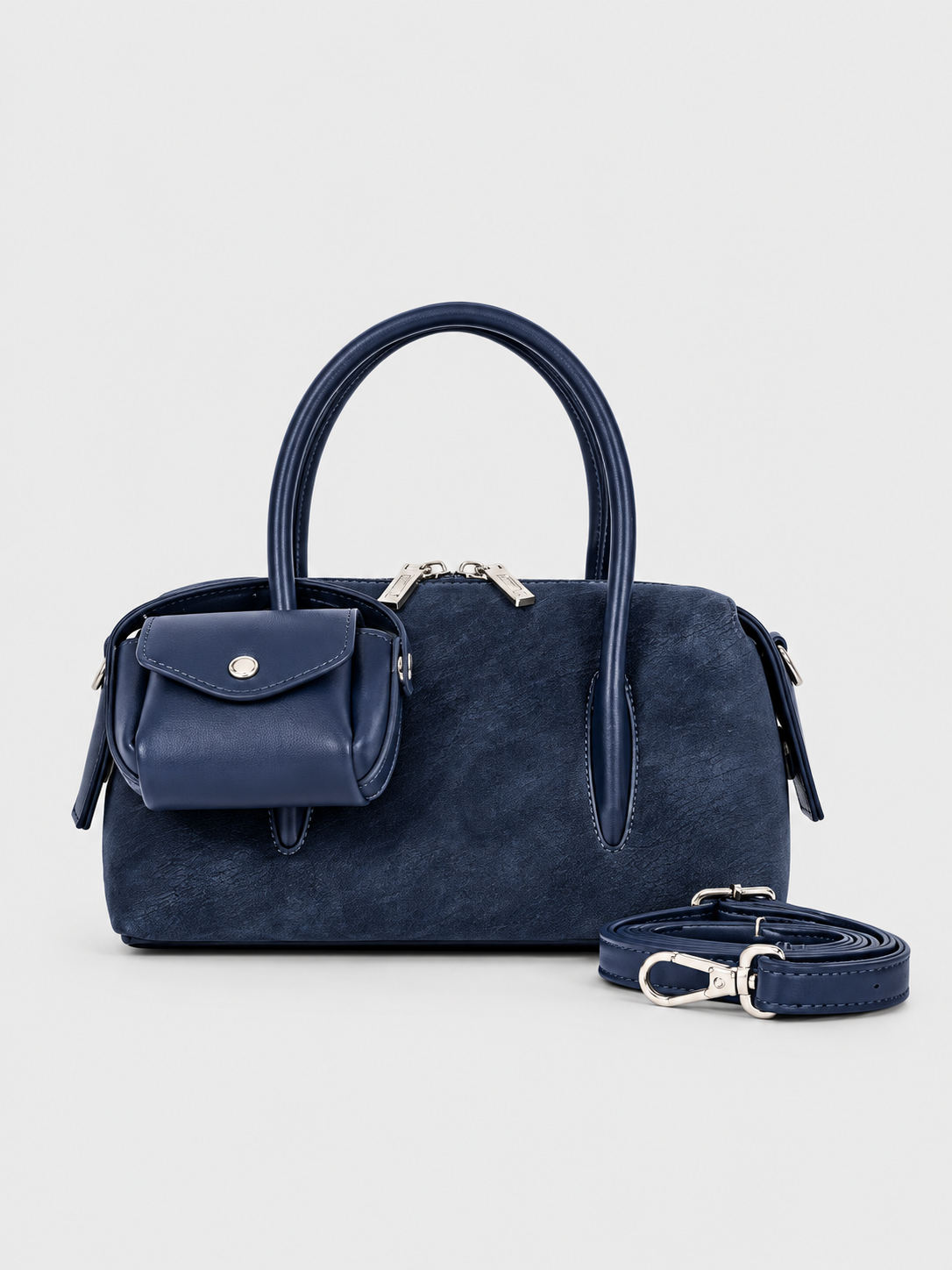 BAGCO Barrel Handbag with Mini Pouch