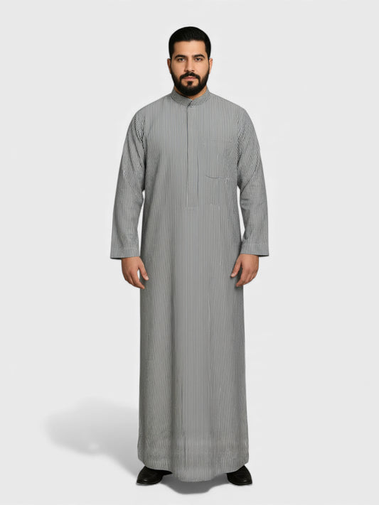 Relaxed Fit Full Sleeves Manderin Collar