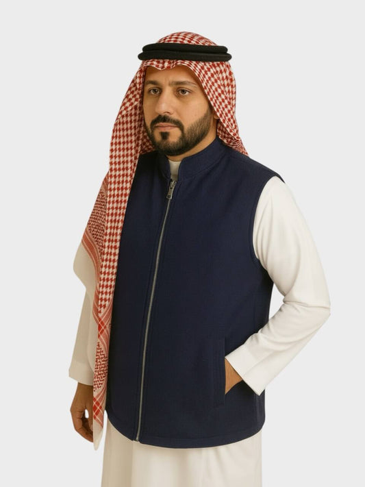 سترة سورية فاخرة من الجوخ بسحّاب