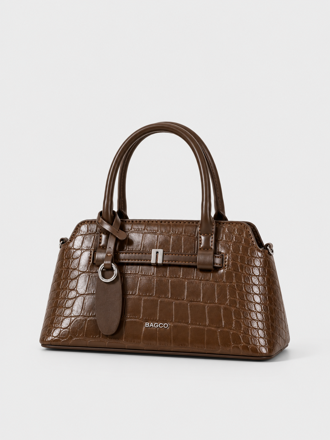 BAGCO Croc-Embossed Top-Handle Bag