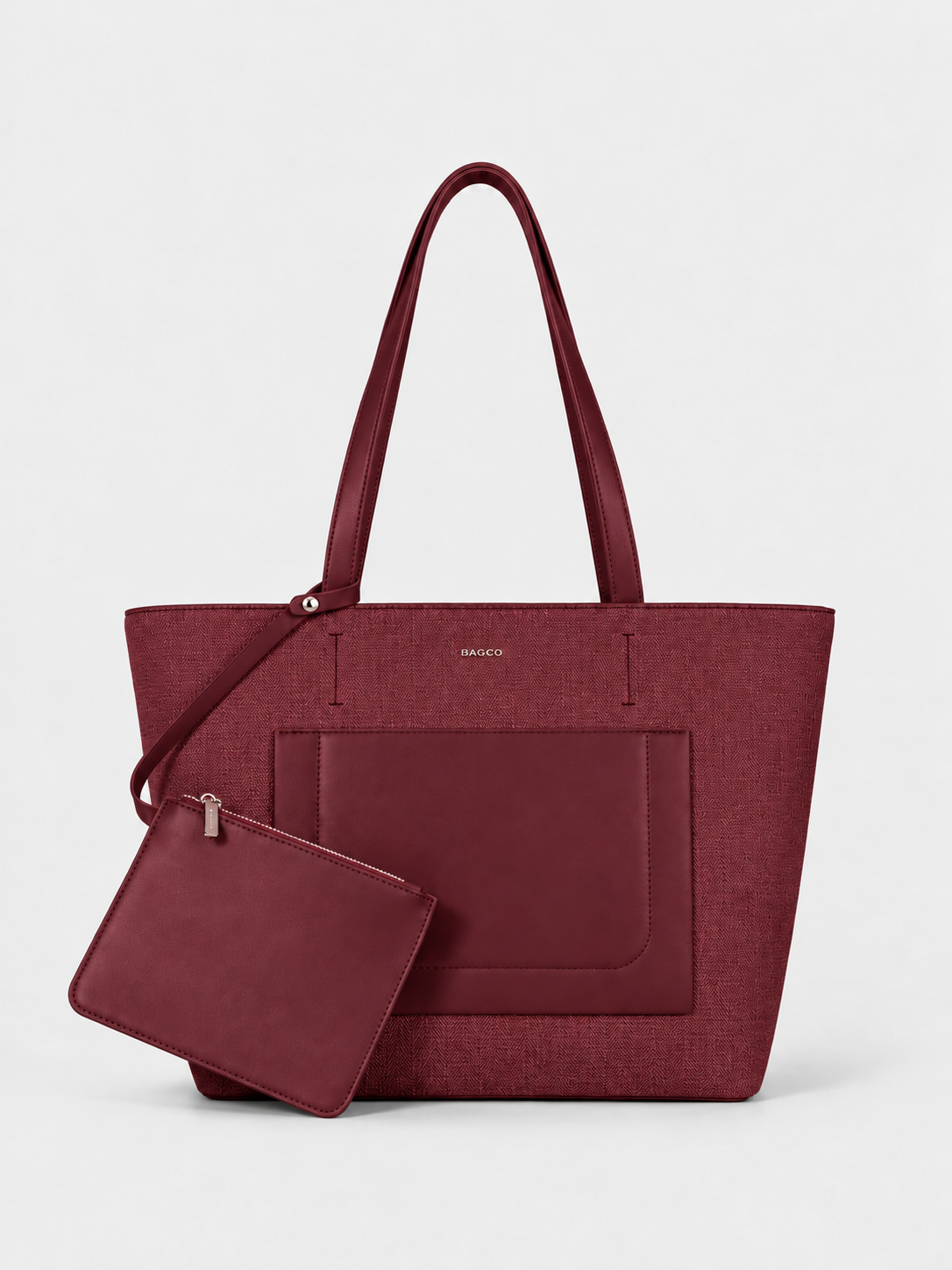 BAGCO Textured Shopper Tote Set