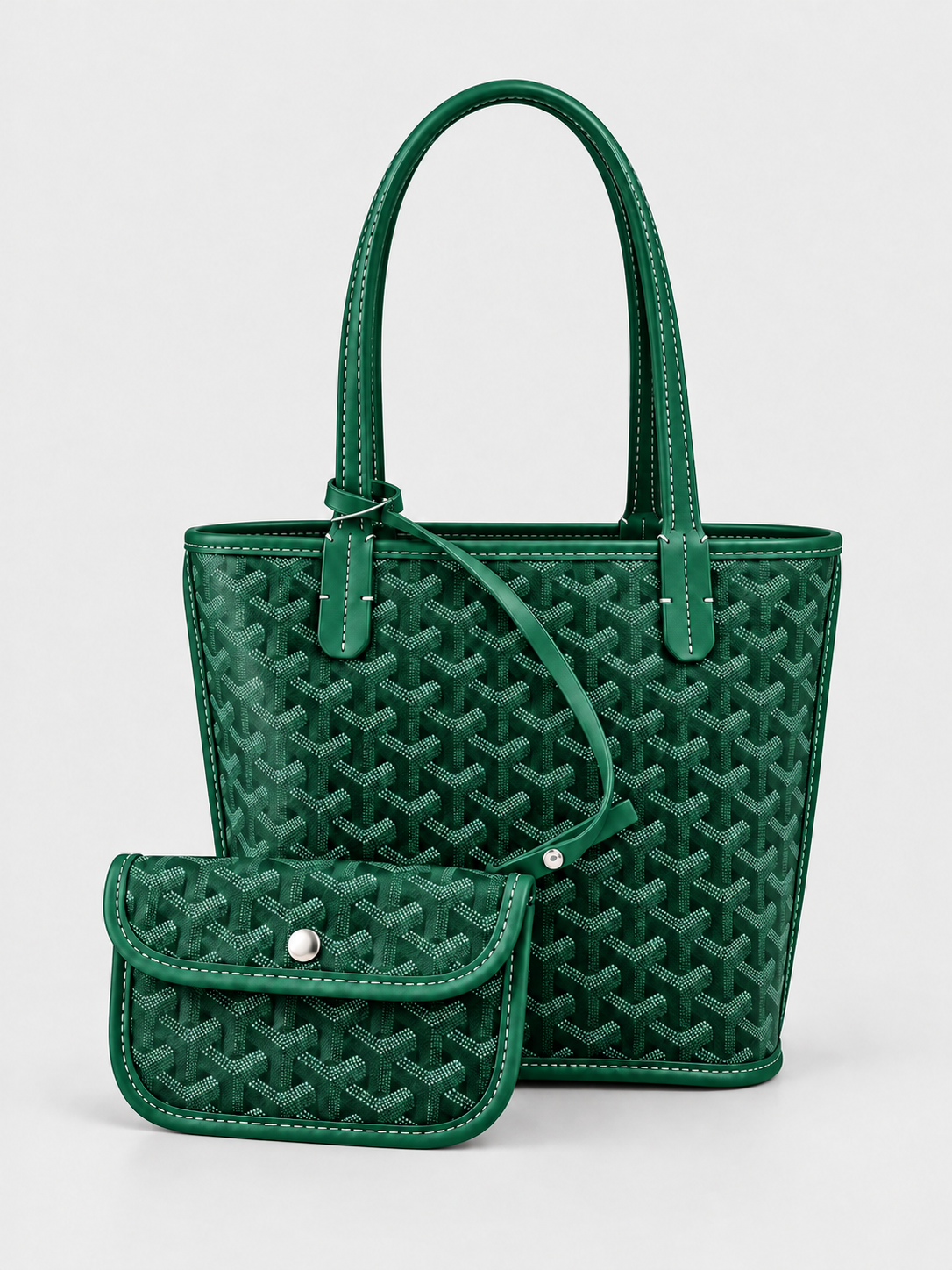 CB Geometric Tote and Matching Pouch Set