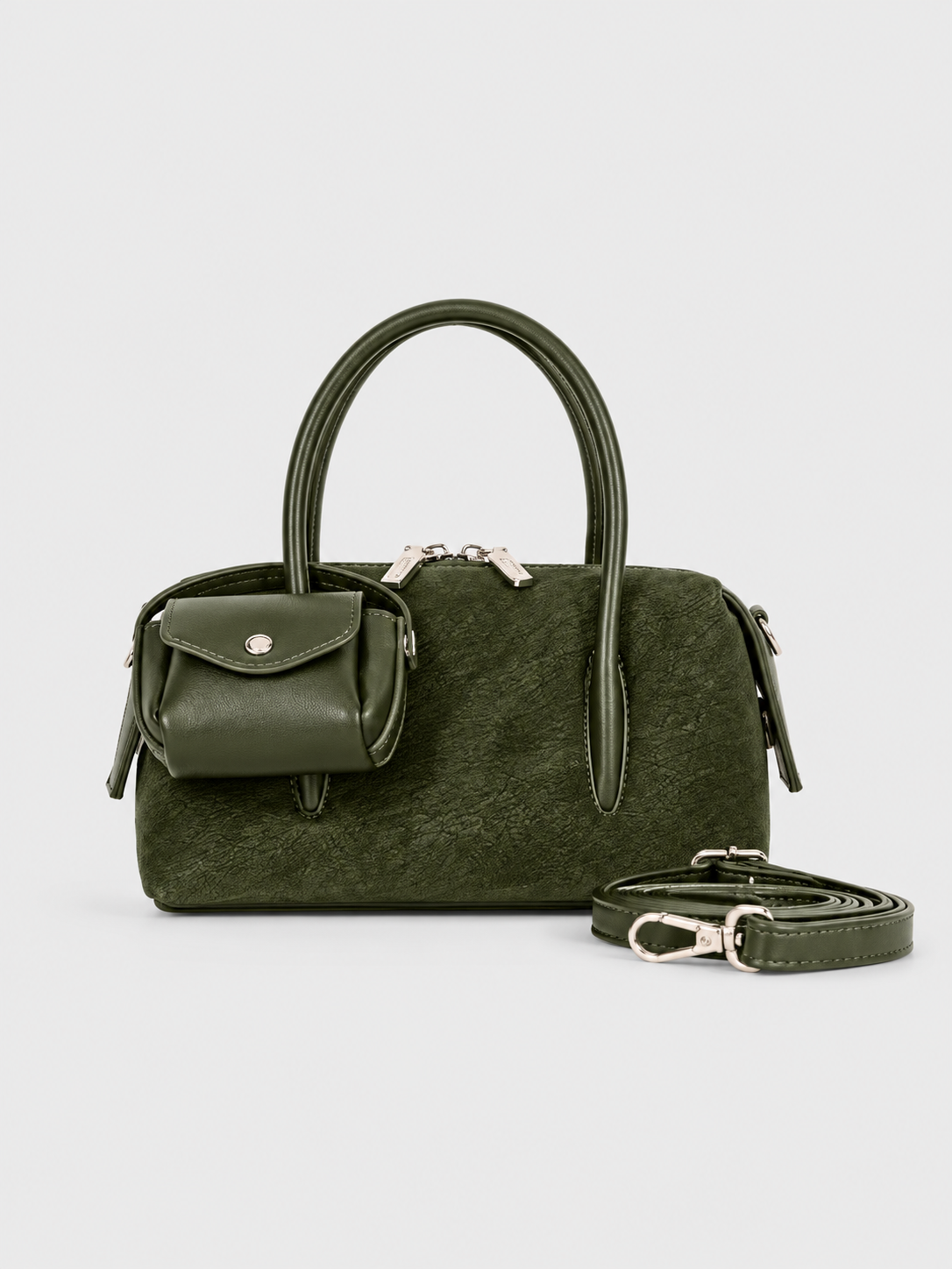 BAGCO Barrel Handbag with Mini Pouch