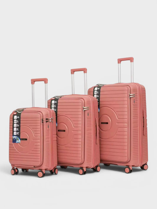 SwiftAccess Luggage Set Of 3 Size - 28", 24" & 20" - Dark Pink