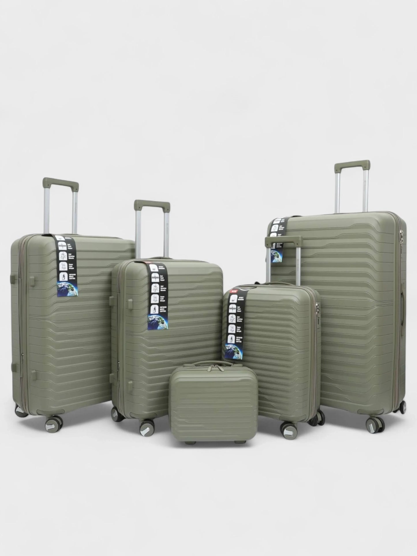 JetFive Rubber Series Unbreakable Set Of 5 - Size: 32", 28", 24", 20" & 15"