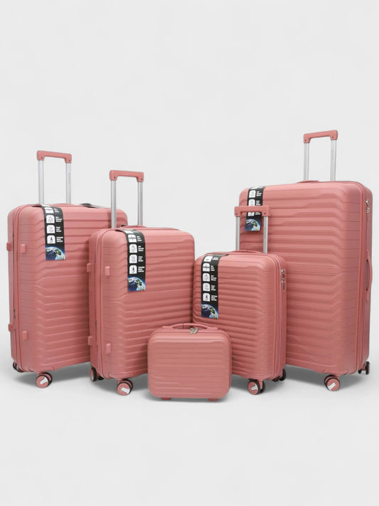 JetFive Rubber Series Unbreakable Set Of 5 - Size: 32", 28", 24", 20" & 15" - Rose Gold