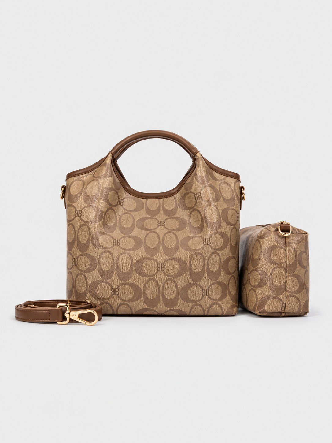 BAGCO Monogram-Print Tote Set