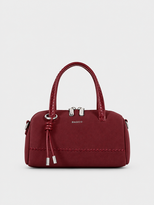 BAGCO Stitch-Detail Barrel Handbag
