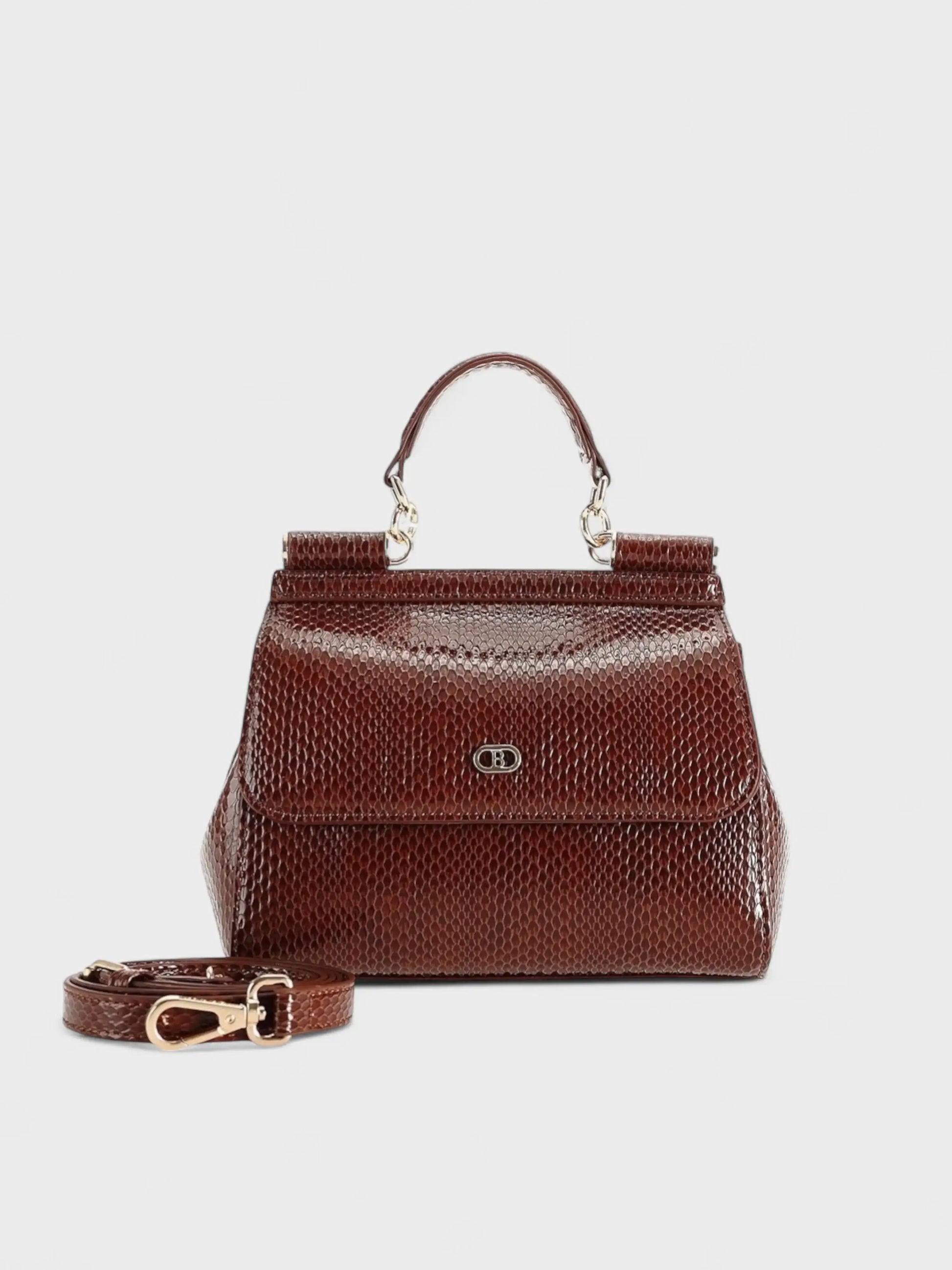 Bagco Shiny Snake Print Handbag