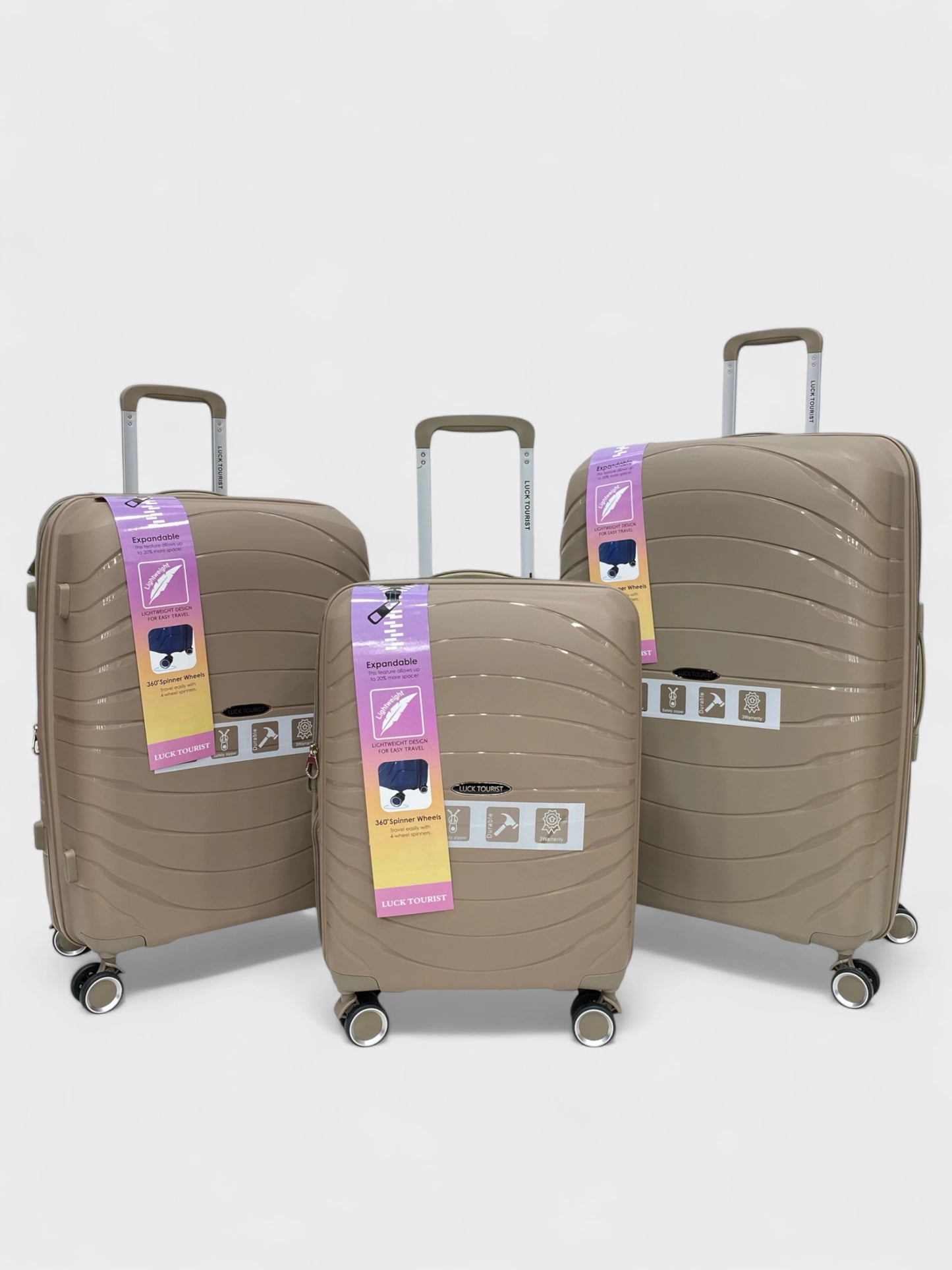 Voyage Unbreakable 3-Piece Luggage Set – Size: 28", 24", 20"