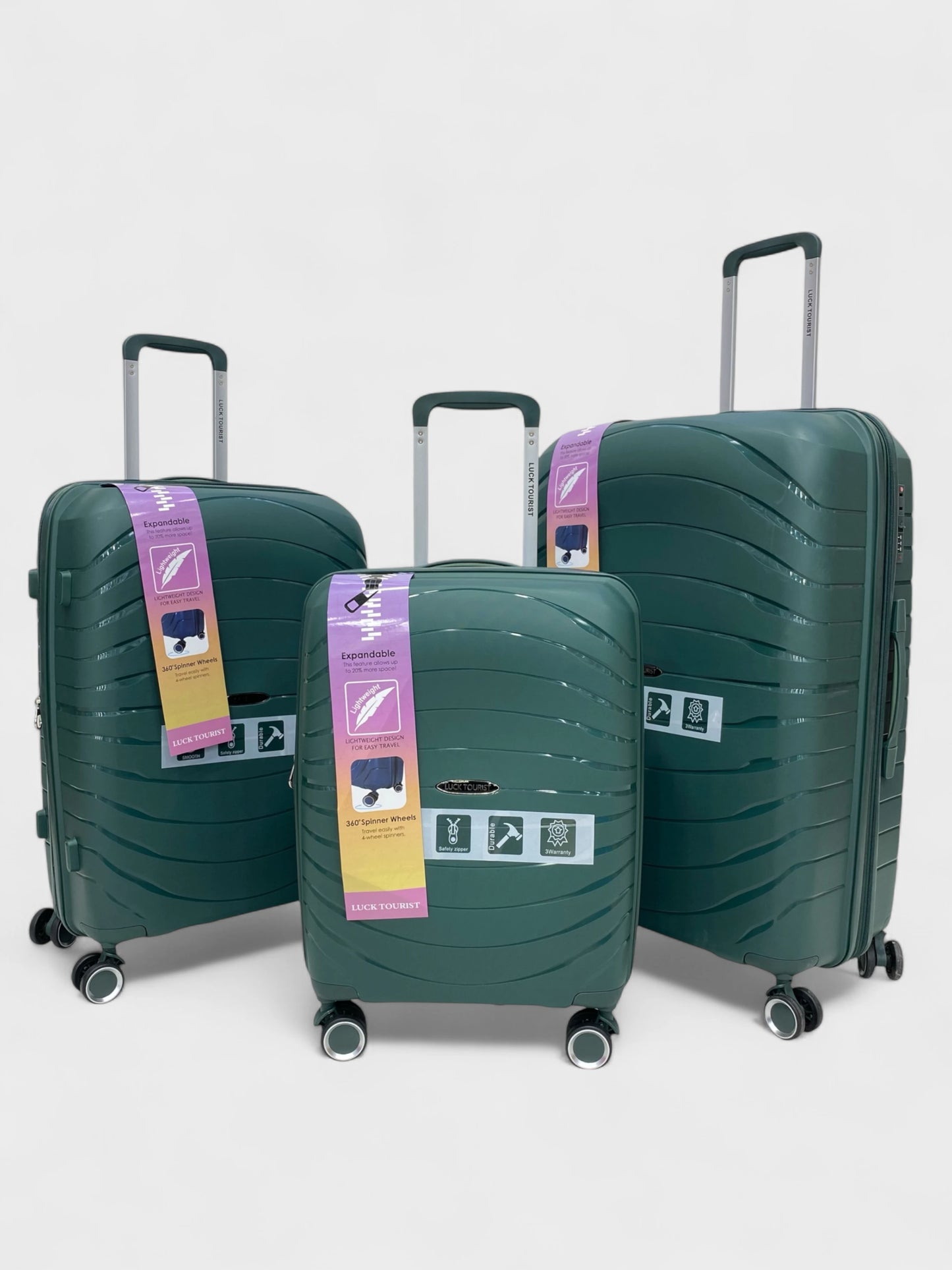 Voyage Unbreakable 3-Piece Luggage Set – Size: 28", 24", 20"