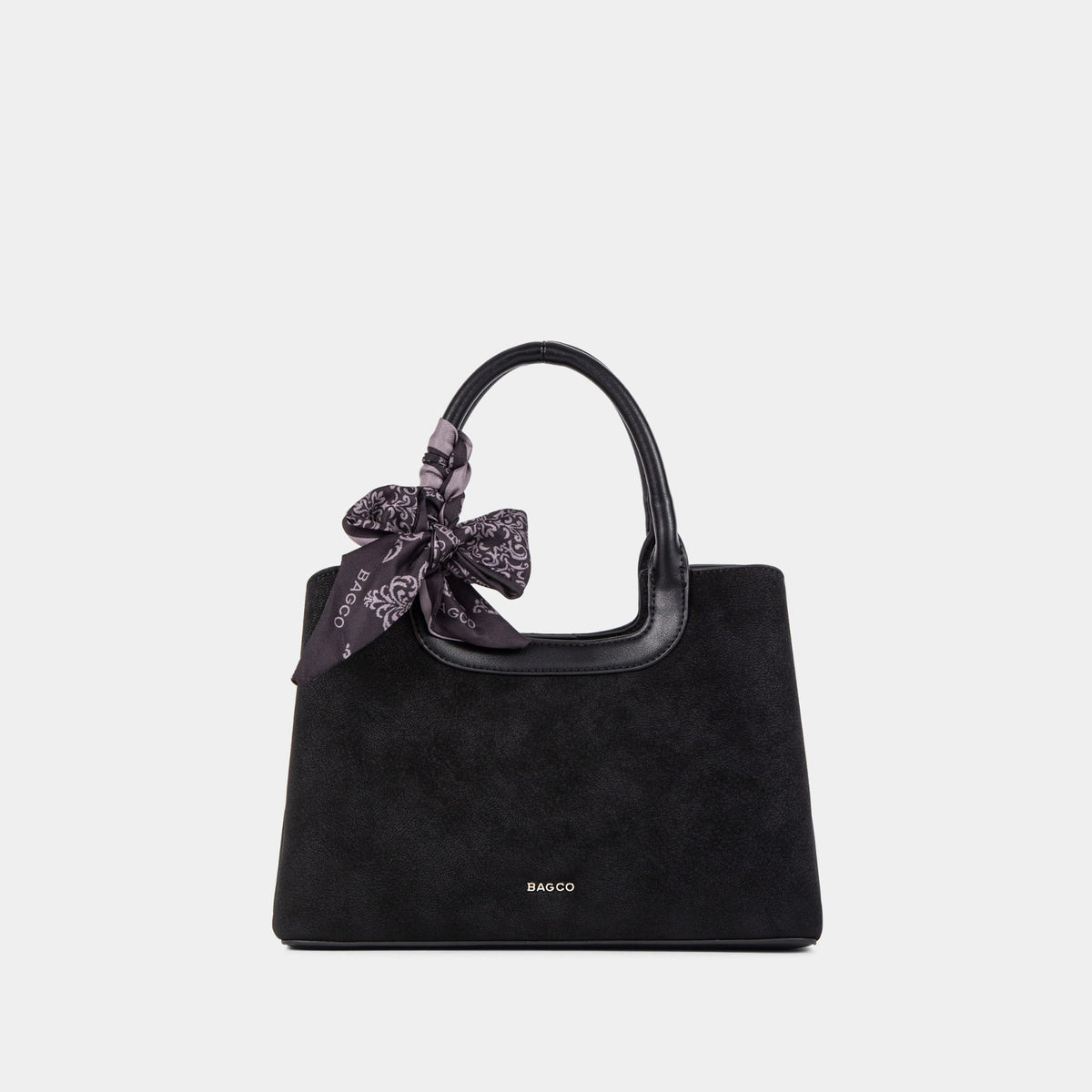 BAGCO Scarf-Detail Textured Tote Bag
