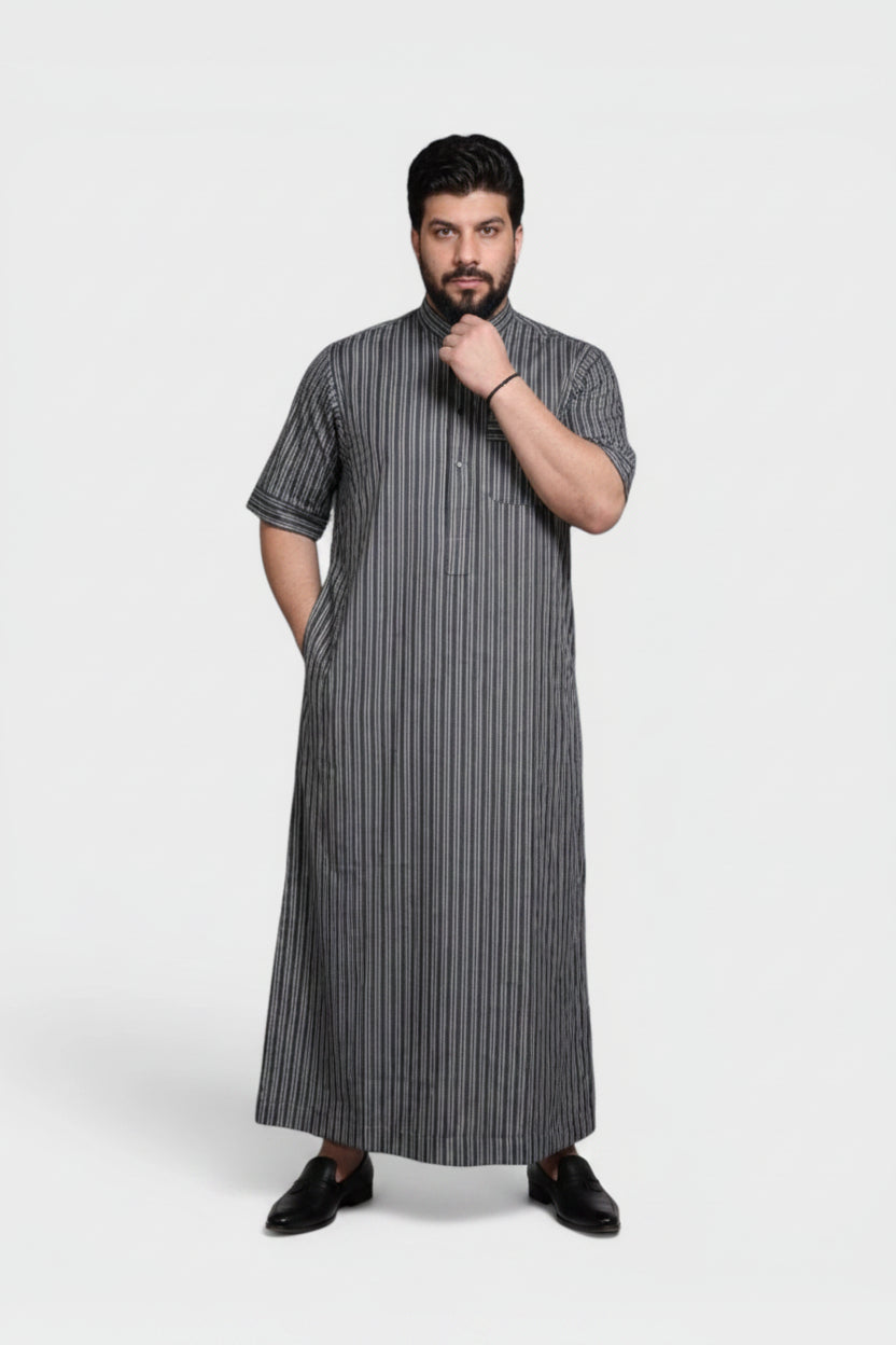 New Relaxed Fit Shirt Manderin Collar Half Sleeves