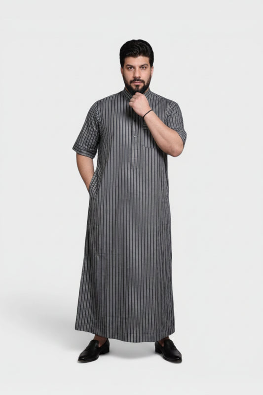 New Relaxed Fit Shirt Manderin Collar Half Sleeves