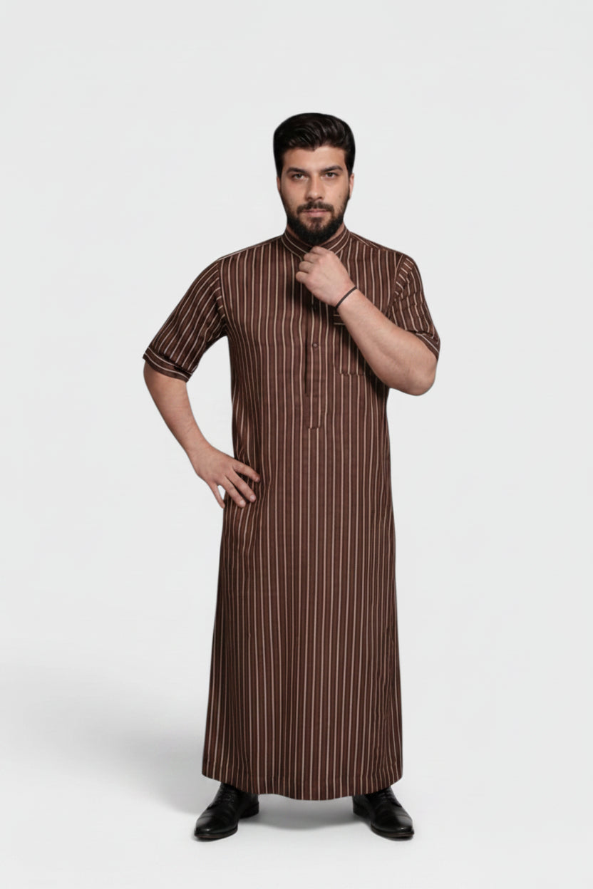 New Relaxed Fit Shirt Manderin Collar Half Sleeves