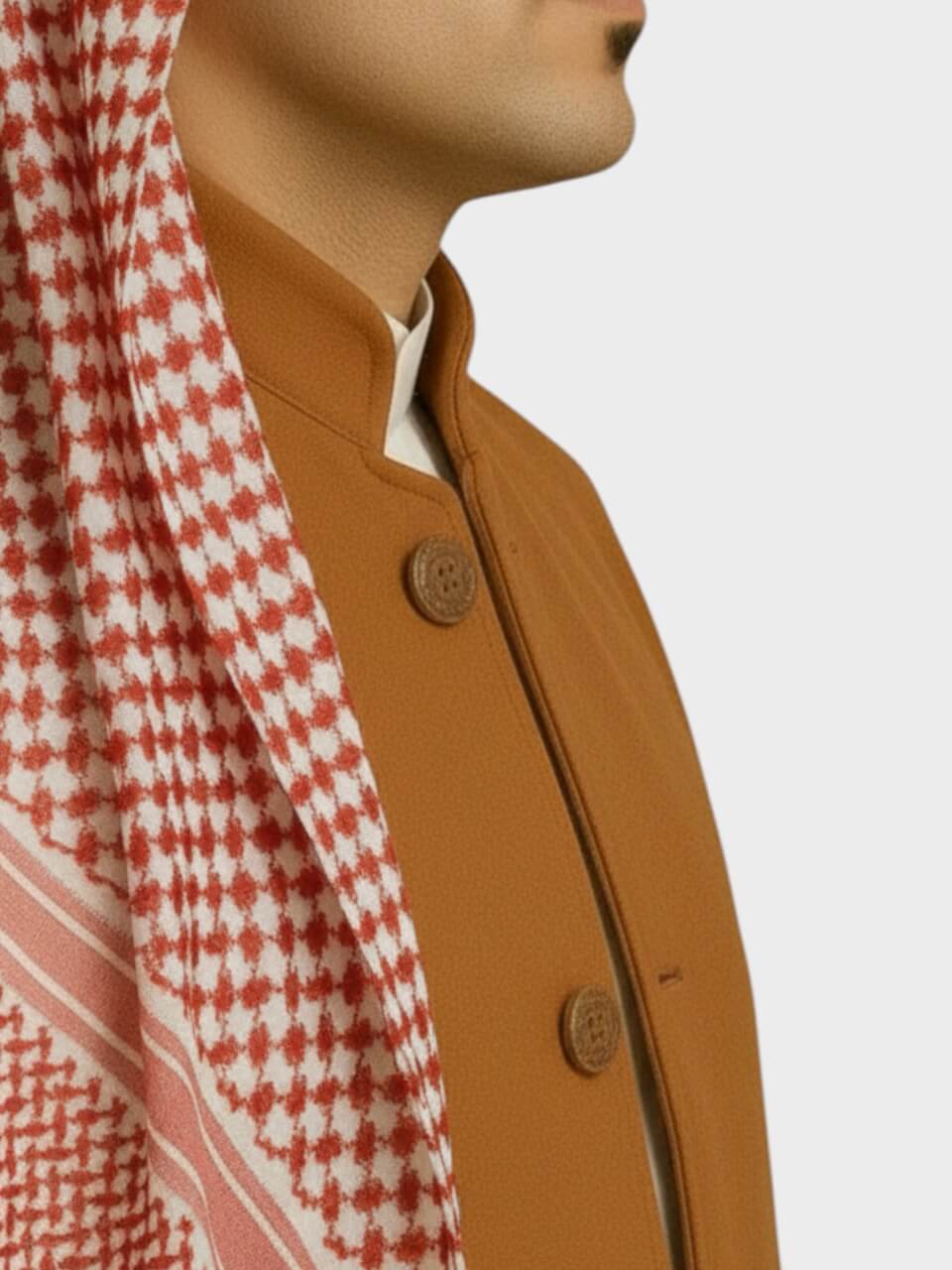 سترة جوخ سورية وجهين بأزرار (بني/أسود)